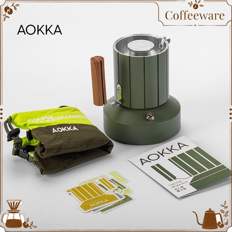 Coffee Equipment For Camping - أوكا، وعاء قهوة موكا مزدوج الصمام،