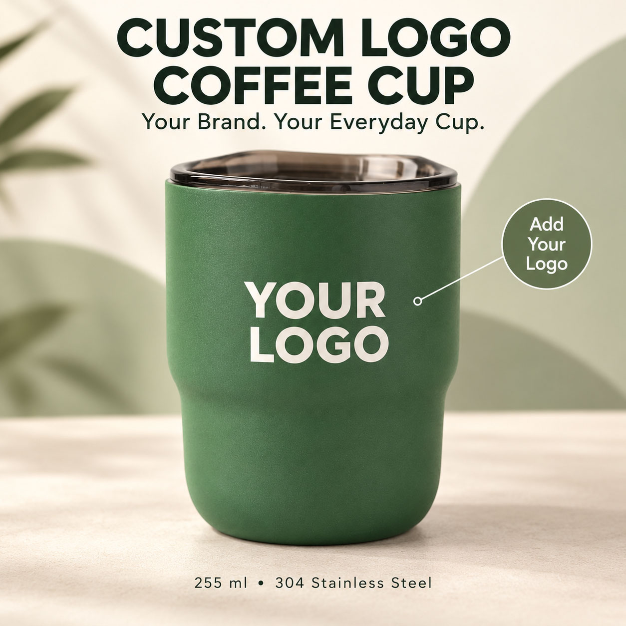 Coffee Equipment For Camping - كوب قهوة مخصص بغطاء، يمكن تخصيصه