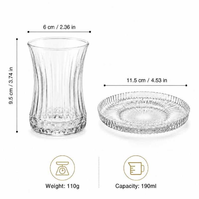 طقم من قطعتين من أكواب وصحون ز - مراجعة Espresso Shot Glass وسعره